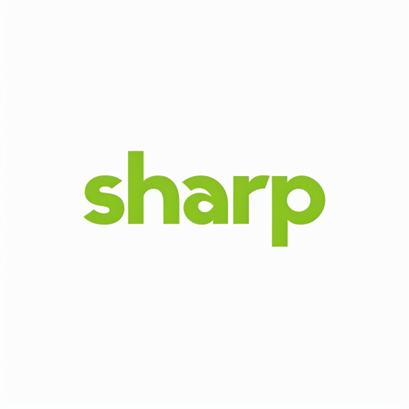 Logo de Sharp Image Processing GPT, outil optimisé pour le redimensionnement, découpe, conversion et optimisation d’images dans Node.js.